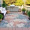 Homeroots 9' X 12' Coral And Teal Blue Abstract Washable Indoor Outdoor Area Rug 631973 - alternate 9
