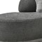 Homeroots 150" Dark Gray Boucle Curved Sofa With Toss Pillows 719425 - alternate 6