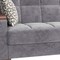 Homeroots 87" Gray Microfiber Convertible Futon Sleeper Sofa And Toss Pillows With Storage 607096 - alternate 4
