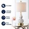 Jonathan Y Anya 20.5" Mini Glass LED Table Lamp, Black/White JYL1028D - alternate 8