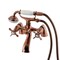 Kingston Brass 6" Center Deck-Mount Clawfoot Tub Faucet with Hand Shower, Antique Copper KS287AC - alternate 1