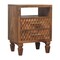 Homeroots 24" Brown Solid Wood Two Drawer Nightstand 701727 - alternate 6