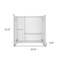Homeroots 24" White Wood Floating Double Door Bathroom Vanity And Medicine Cabinet With Mirror 543585 - alternate 3