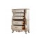 Homeroots 21" Antiqued White Wood Five Drawer Dresser 347177 - alternate 5