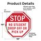 Signmission Stop No Student Drop Off or Pick Up, 10 inch X 10 inch, Vinyl Decal, 2PK OC-D-2PACK-10-109 - alternate 3