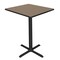 Regency Square Cain Small X-Base Cafe Table, 30 in W, 30 in L, Noble Oak TCB3030NO - alternate 1