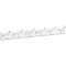 National Hardware DPV8170 27in x 2-3/4in x 3/5in Hookrail with 6 Coat Hooks - White with White Rail S812-974 - alternate 1