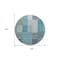Homeroots 8' Teal Blue Aqua And Gray Round Striped Washable Indoor Outdoor Area Rug 581715 - alternate 6