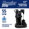 Hoosier 1/2 HP Cast Aluminum Submersible Sump Pump HSVS05 - alternate 7