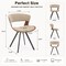 Leisuremod Nymia Modern Leather or Velvet Dining Chair with Splayed Iron Legs, 2PK NCWN-22LBR2 - alternate 6