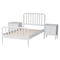 Baxton Studio Lucera Mid-Century White Twin Size 3-Piece Bobbin Bedroom Set 257-14013-14121-14121-ZORO - alternate 6