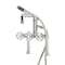 Kingston Brass 7" Center Deck-Mount Clawfoot Tub Faucet with Hand Shower, Polished Chrome AE6401RX - alternate 1