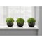 Monarch Specialties Artificial Plant, 5'' Tall, Grass, Indoor, Faux, Decorative, Green Plants, Black Pots, 3PK I 9552 - alternate 1