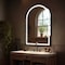 Homeroots 36" Black Lighted Arch Metal Framed Bathroom Vanity Mirror 564852 - alternate 6