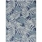 Homeroots 5' X 7' Navy Blue Sky Blue And Ivory Palm Leaf Indoor Outdoor Area Rug 552505 - alternate 1