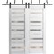 Sartodoors Sliding Closet Barn Bypass Doors 36 x 84in, Nordic White W/ Frosted Glass, Sturdy 6.6ft Rails QUADRO4445BBB-NOR-3684 - alternate 8