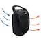 Vie Air 1500W Portable 2 Settings Black Ceramic Heater with Adjustable Thermostat VA-708B - alternate 5