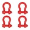 Mytee Products 4PK 1 1/8inAnchor Shackle Forged Carbon Steel w/Safety Screw Pin 19,000lbs WLL, 4PK SHACKLE-ANCHOR-BT-118x4 - alternate 7