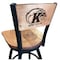 Holland Bar Stool Co 36" Blk Wrinkle Kent State Swivel Bar Stool, Laser Engraved Back L03836BWMedMplAKentStMedMpl - alternate 1