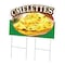 Signmission Omelettes Die Cut Yard Sign & Stake outdoor plastic coroplast window, C-DC-2436-Omelettes19 C-DC-2436-Omelettes19 - alternate 1