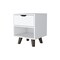 Homeroots 19" White Wood One Drawer Nightstand 530197 - alternate 1
