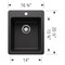 Blanco Bar Sink, 1 bowl, Silgranit, 20.50 in W x 16.75 in L x 8.39 in H 443235 - alternate 3