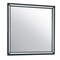 Homeroots 37" Black Faux Crystal And Wood Dresser Mount Framed Mirror 564638 - alternate 6