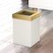 Gatco Modern Square 3 Gal. Wastebasket, Matte Pearl/Brass Lid 1935B - alternate 3