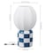 Jonathan Y Valarie 10.25" Contemporary Modern Checkerboard Ceramic w/Ribbed Cocoon Globe Shade LED Mini Table L JYL4203B - alternate 5