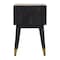 Homeroots 21" Brown Solid Wood Two Drawer Nightstand 701744 - alternate 8