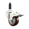 Service Caster 3 Inch 316SS Maroon Poly Swivel 7/8 Inch Expanding Stem Caster Lock Brake SCC SCC-SS316TTLEX20S314-PPUB-MRN-78 - alternate 1