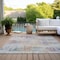 Homeroots 8' X 10' Ivory Orange And Blush Abstract Washable Indoor Outdoor Area Rug 588753 - alternate 5