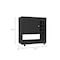 Homeroots Black Rolling Bar Cart With Wine Storage 479895 - alternate 4