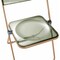 Leisuremod Lawrence Acrylic Folding Chair with Gold Metal Frame, Amber, 2PK LFG19A2 - alternate 8