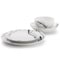 Elama Sarah 24 Piece Porcelain Black Ribbon Double Bowl Dinnerware Set in White and Black 750123739M - alternate 8