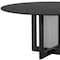 Homeroots 60" Black Solid Wood and Rattan Cross Leg Base Round Top Dining Table 712200 - alternate 4