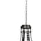 Homeroots Black Candle Style Six Light Metal and Beads Dimmable Chandelier 611361 - alternate 5