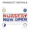 Signmission Nursery Now Open, 48 Inch x 120 Inch, Vinyl Banner B-120-30767 - alternate 3