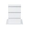 Homeroots 47" White Silver And Black Glass Faux Crystal And Wood Square Bar Table 564795 - alternate 6