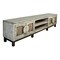 Homeroots 93" White Solid Wood Cabinet Enclosed Storage Distressed TV Stand 528756 - alternate 4