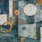Homeroots 10' X 14' Teal Blue Ivory And Gold Geometric Washable Indoor Outdoor Area Rug 604511 - alternate 8