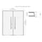 Vdomdoors Metal Double Doors Deux 1105 Gray Graphite Mirrored Glass Entry Modern Painted (W72xH96) Right hand DEUX1105DEXD-GRE-W72xH96-RH-O - alternate 6