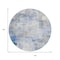 Homeroots 8' Denim Blue Gray And Ivory Round Abstract Washable Indoor Outdoor Area Rug 618084 - alternate 8