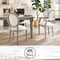 Homeroots Tufted Cream and Brown Upholstered Linen Dining Arm Chair 535371 - alternate 8