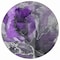 Homeroots 8' Round Gray and Purple Round Abstract Washable Non Skid Indoor Outdoor Area Rug 559474 - alternate 7
