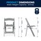 Flash Furniture HERCULES Kids Gray Resin Folding Chair with White Gray Padded Seat LE-L-1K-GY-GG - alternate 6