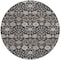 Homeroots 8' Black Brown And Beige Round Floral Washable Indoor Outdoor Area Rug 605415 - alternate 4