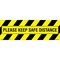 Signmission Please Keep Safe Distance Non-Slip Floor Graphic, 16" x 16", FD-2-R-16-99980 FD-2-R-16-99980 - alternate 1