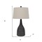 Homeroots 29" Black Ceramic Round Table Lamp With Beige Empire Shade 524746 - alternate 4