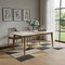 Homeroots 86" White and Oak Wood Self-Storing Leaf Extendable Dining Table 716295 - alternate 4